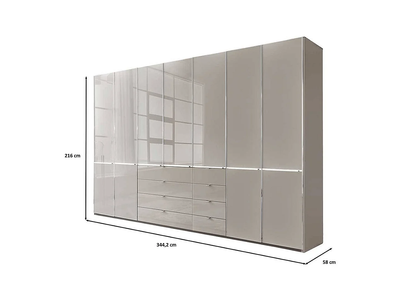 Schlafzimmerschrank Kleiderschrank mit Drehtüren Made in Germany