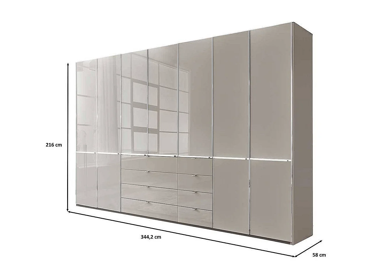 Schlafzimmerschrank Kleiderschrank mit Drehtüren Made in Germany