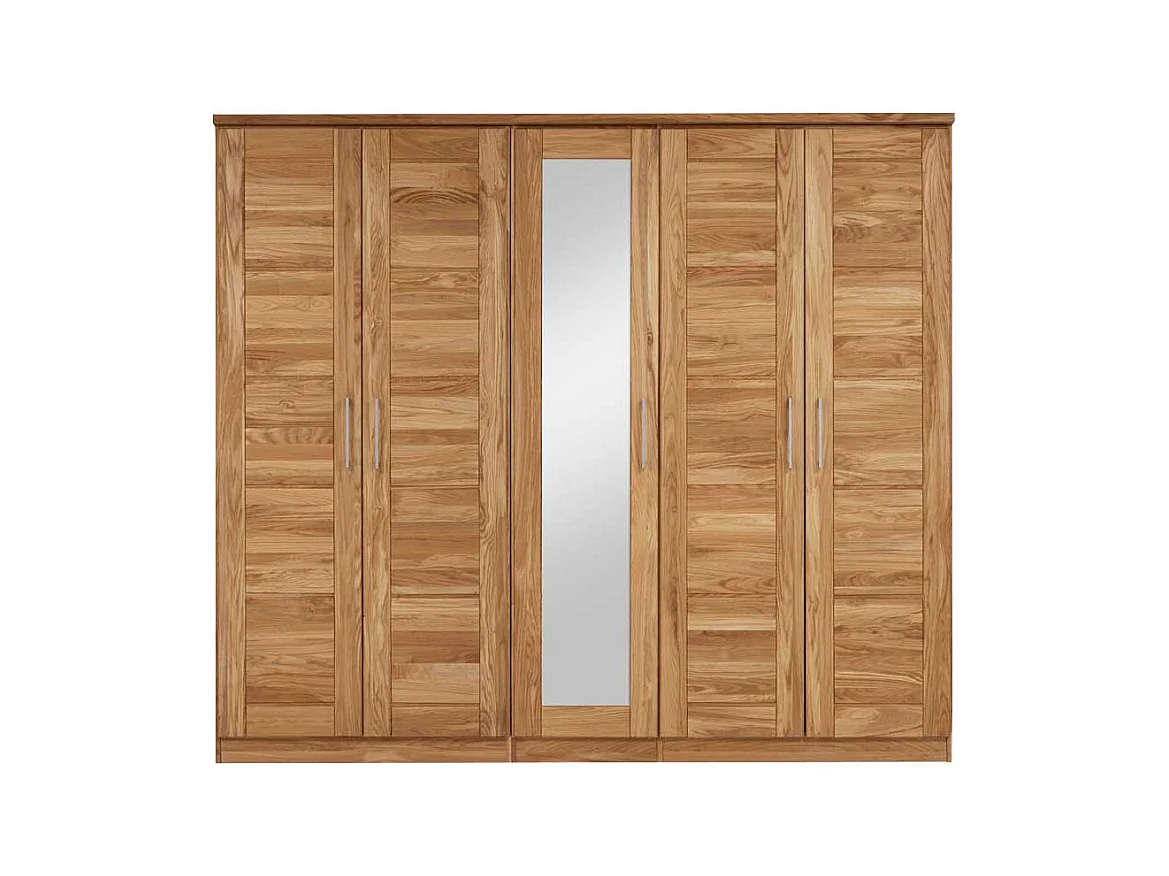 Schlafzimmerschrank aus Wildeiche Massivholz 5 türig