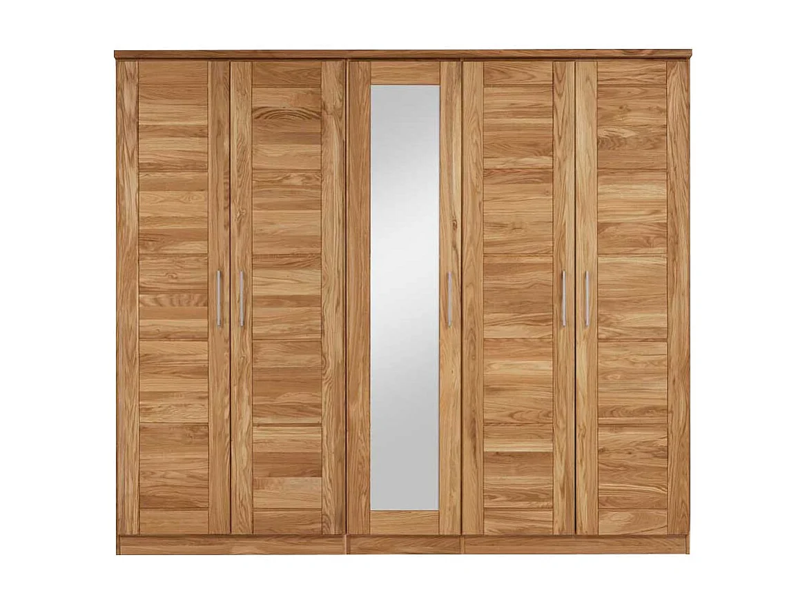 Schlafzimmerschrank aus Wildeiche Massivholz 5 türig