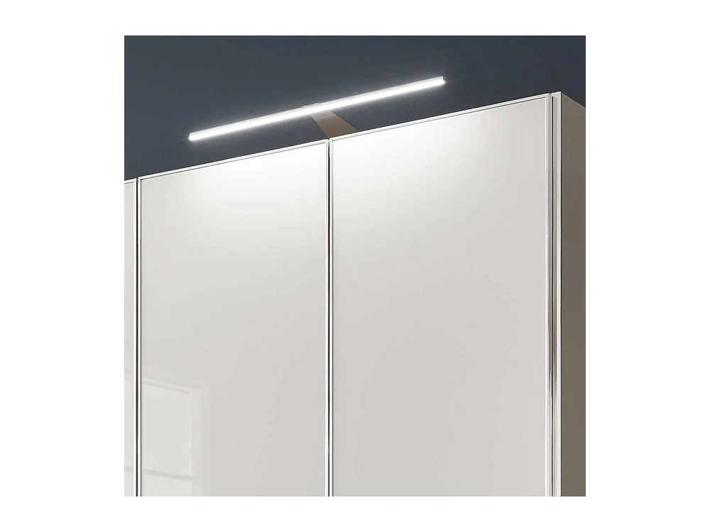 Drehtürenschrank in Weiß und Hellgrau 6-türig