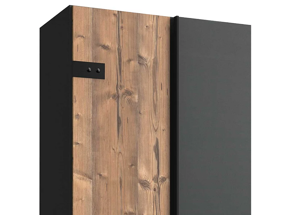 Schlafzimmerkleiderschrank Industrial mit Dreh- und Schiebetüren Made in Germany