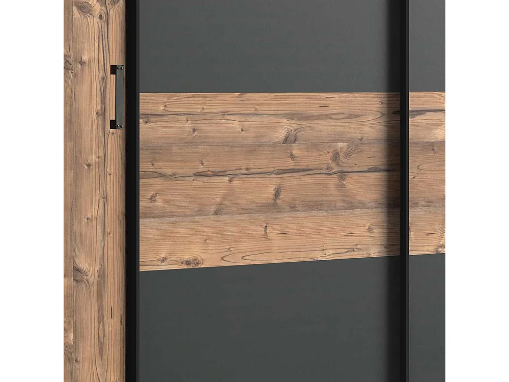 Schlafzimmerkleiderschrank Industrial mit Dreh- und Schiebetüren Made in Germany