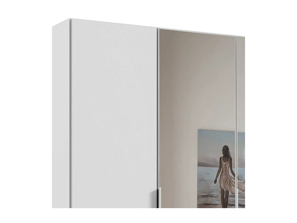 Weißer Kleiderschrank mit Spiegeln Made in Germany 58 cm tief