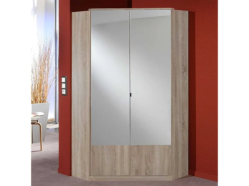 Kleiderschrank für Ecken Spiegel