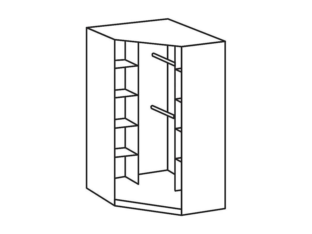 Kleiderschrank für Ecken Spiegel