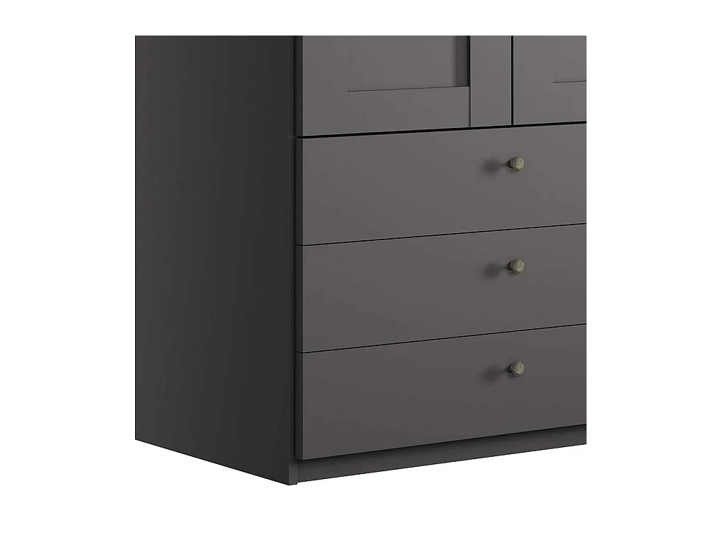 Drehtürschrank modern Landhaus in Dunkelgrau Made in Germany