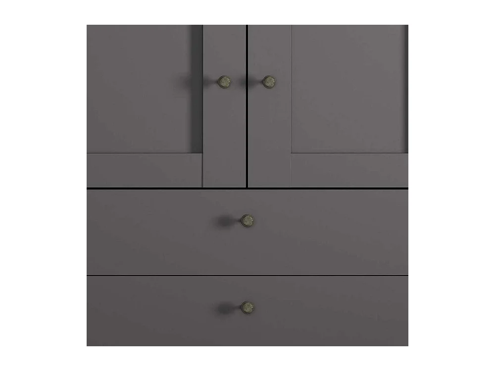 Drehtürschrank modern Landhaus in Dunkelgrau Made in Germany