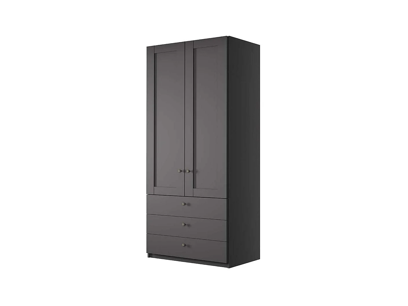 Drehtürschrank modern Landhaus in Dunkelgrau Made in Germany