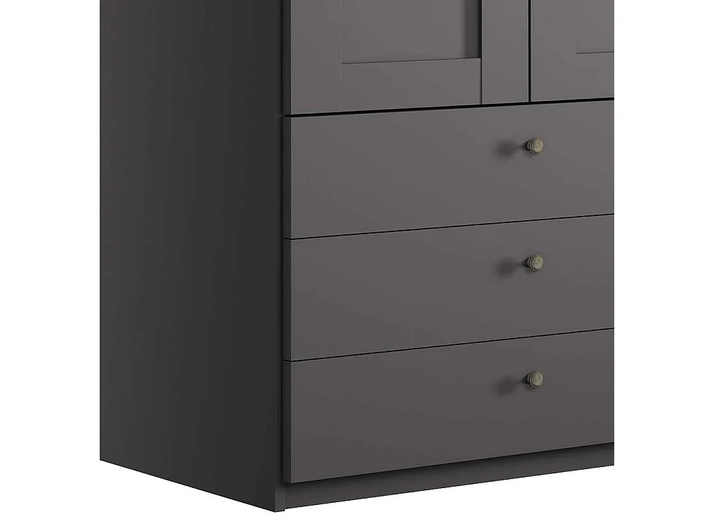 Drehtürschrank modern Landhaus in Dunkelgrau Made in Germany