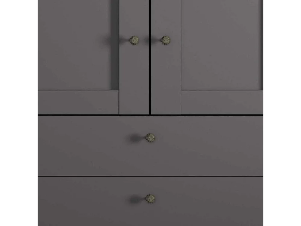 Drehtürschrank modern Landhaus in Dunkelgrau Made in Germany