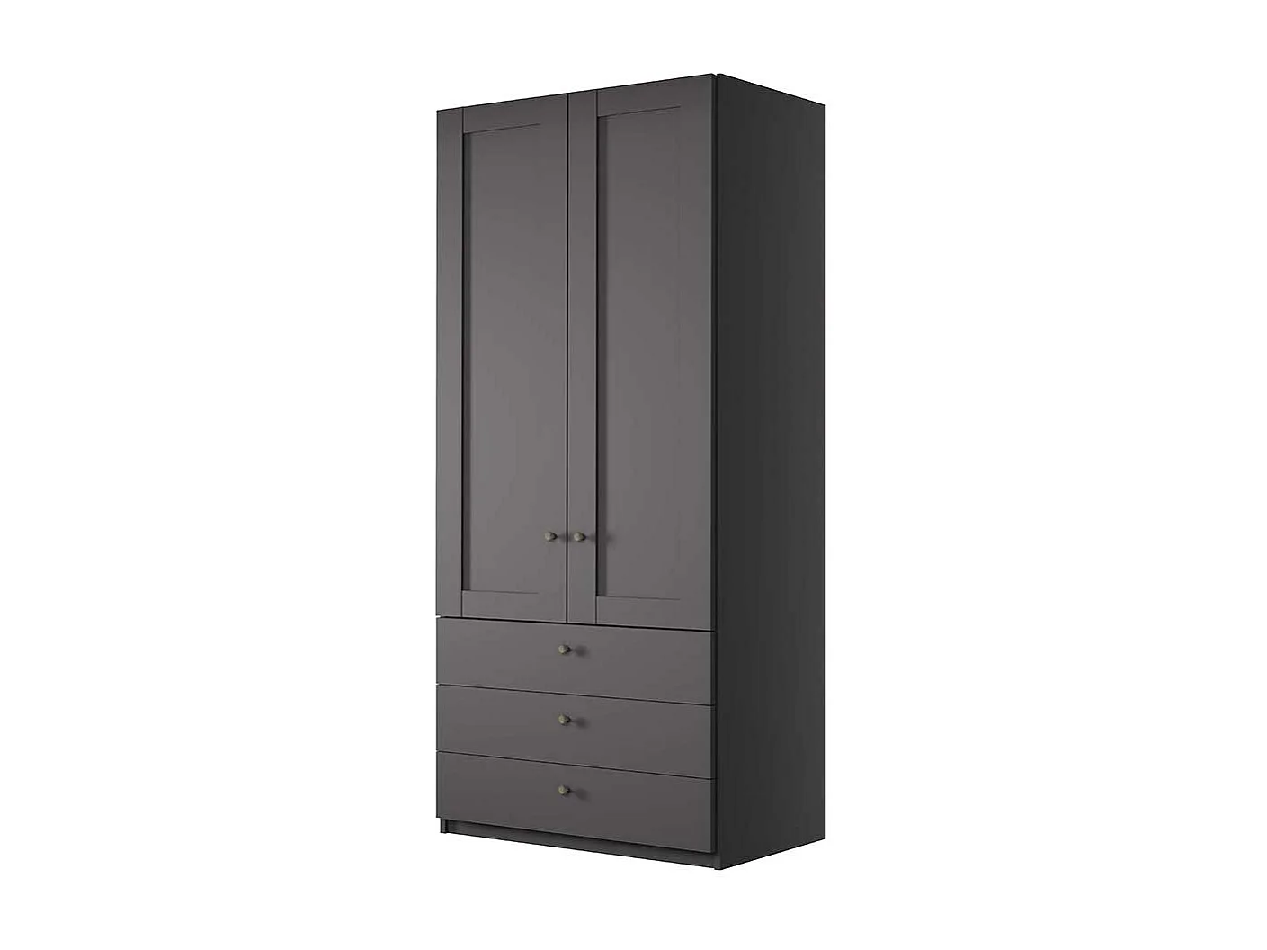 Drehtürschrank modern Landhaus in Dunkelgrau Made in Germany