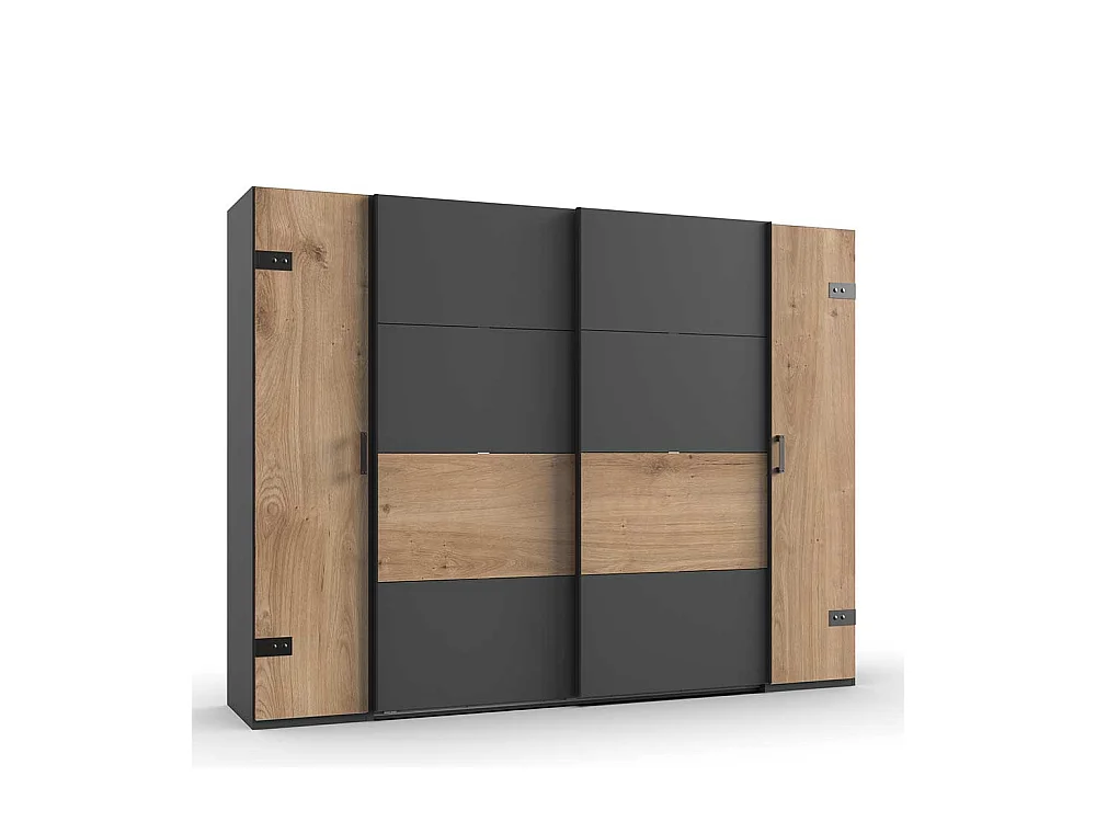 Kleiderschrank Schiebetüren und Drehtüren Industry und Loft Stil