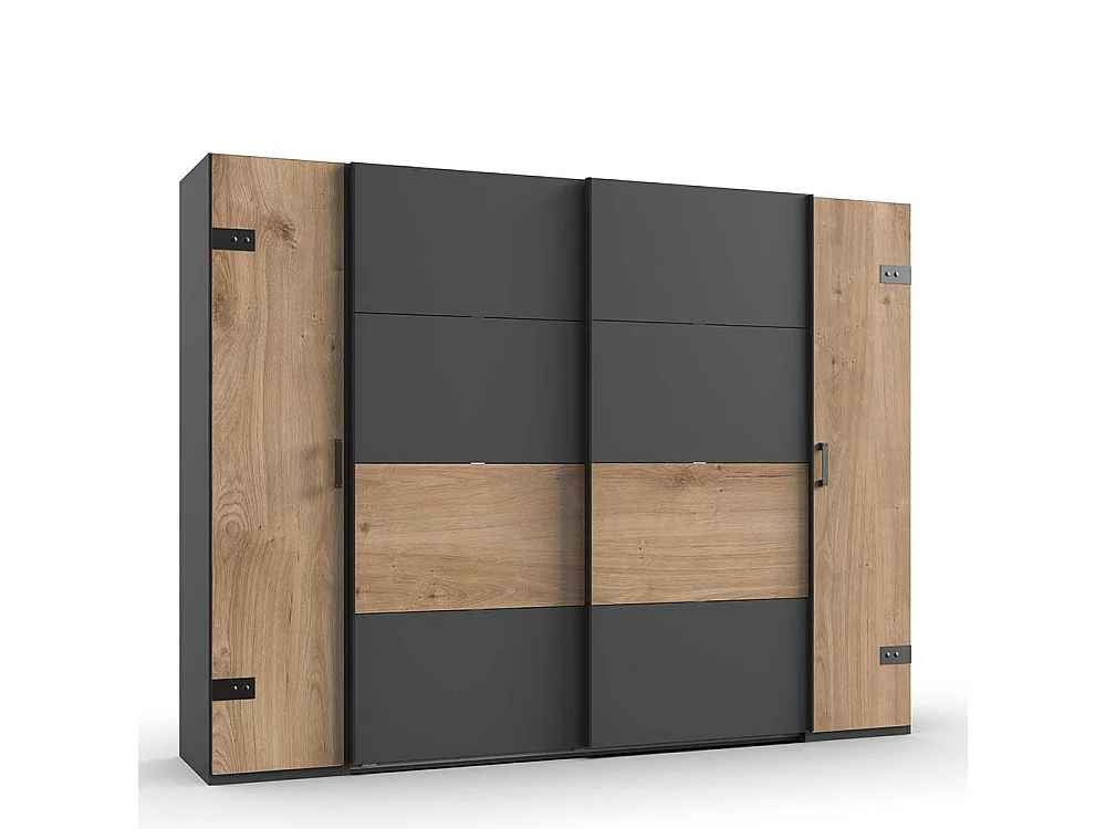 Kleiderschrank Schiebetüren und Drehtüren Industry und Loft Stil