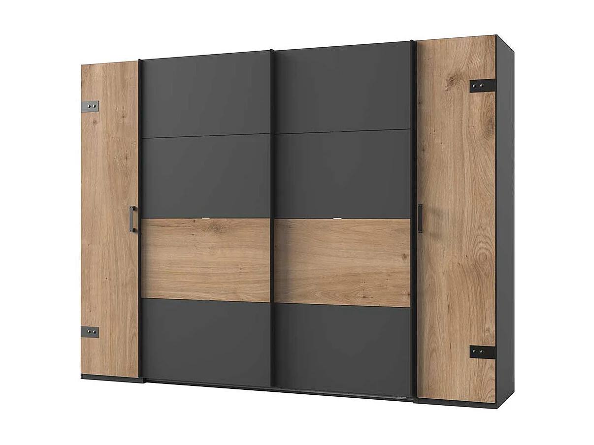 Kleiderschrank Schiebetüren und Drehtüren Industry und Loft Stil