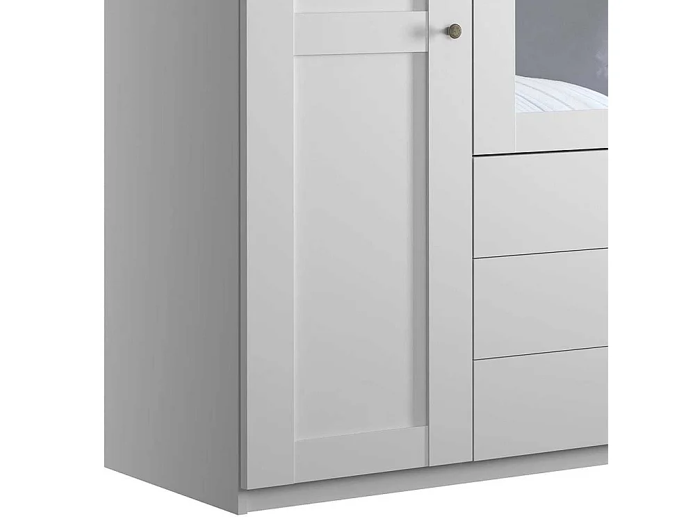 Kleiderschrank weiß 4-türig mit Spiegeln Made in Germany
