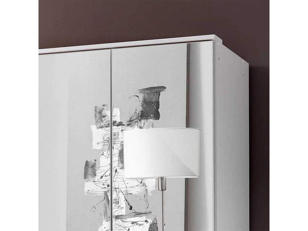 Drehtürenschrank in Weiß 135 cm breit