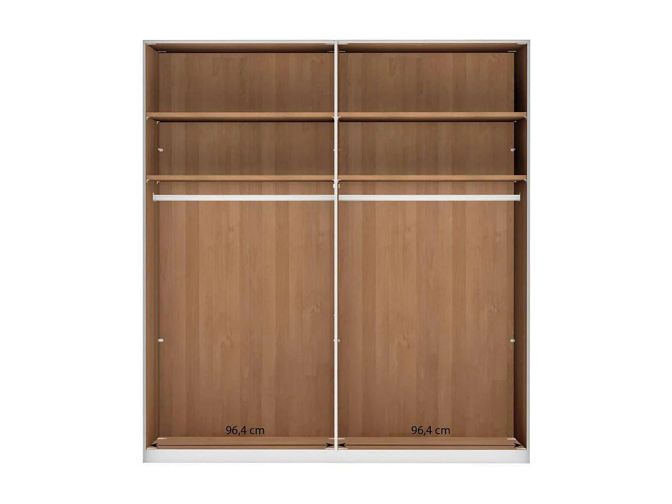 Drehtürschrank Schlafzimmerkleiderschrank teilmassiv mit Spiegel Türen