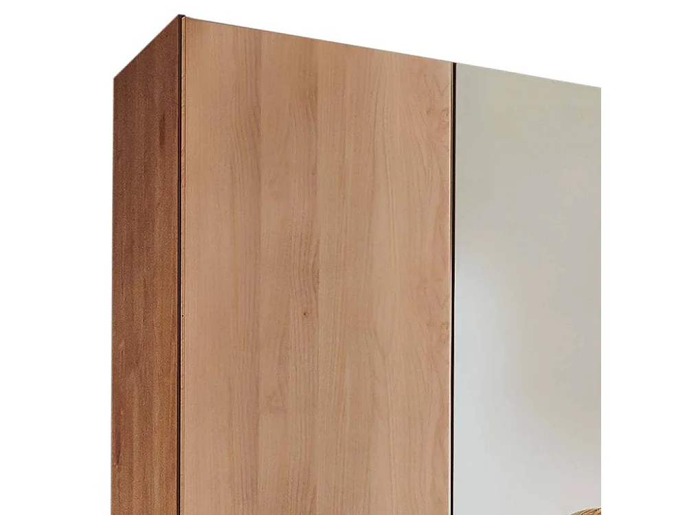 Drehtürschrank Schlafzimmerkleiderschrank teilmassiv mit Spiegel Türen