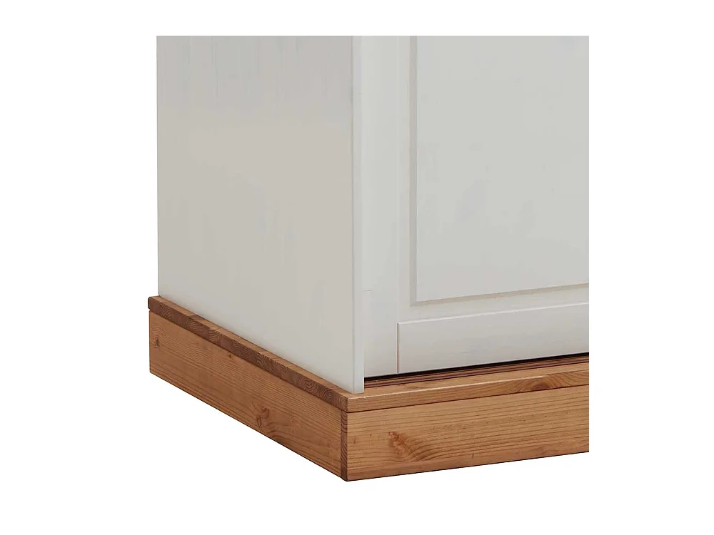 Landhaus Kleiderschrank mit Schiebetüren Weiß Kiefer massiv