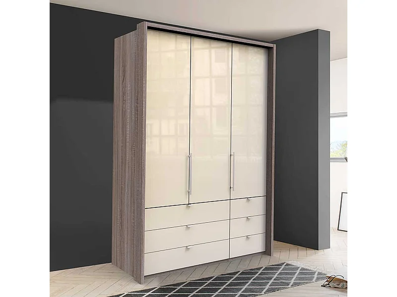 Modern Jugend Kleiderschrank mit sechs Schubladen 2 türig