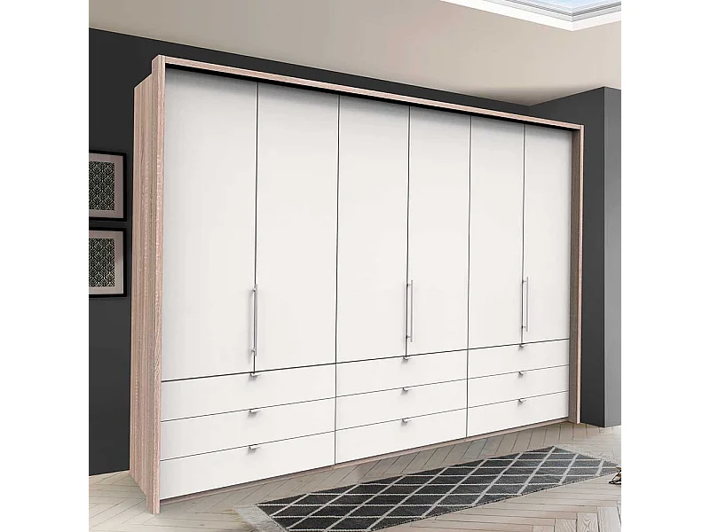 Schlafzimmerschrank mit Falttüren und Schubladen Made in Germany