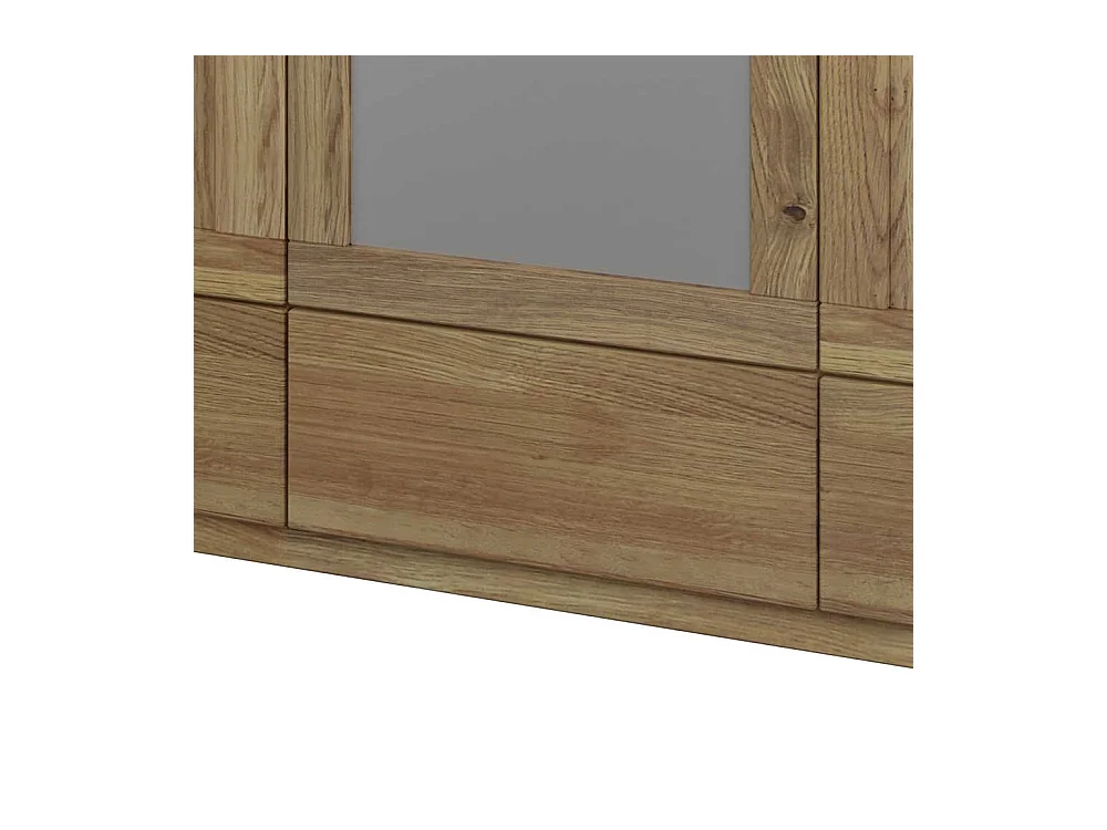 Schlafzimmerschrank Kleiderschrank teilmassiv mit Spiegeltür und Drehtüren