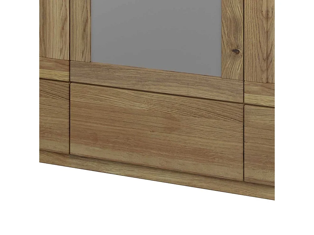 Schlafzimmerschrank Kleiderschrank teilmassiv mit Spiegeltür und Drehtüren