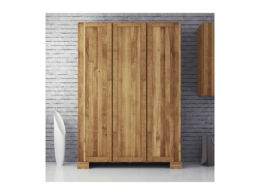 Schlafzimmer Kleiderschrank aus Wildeiche Massivholz 3 Türen
