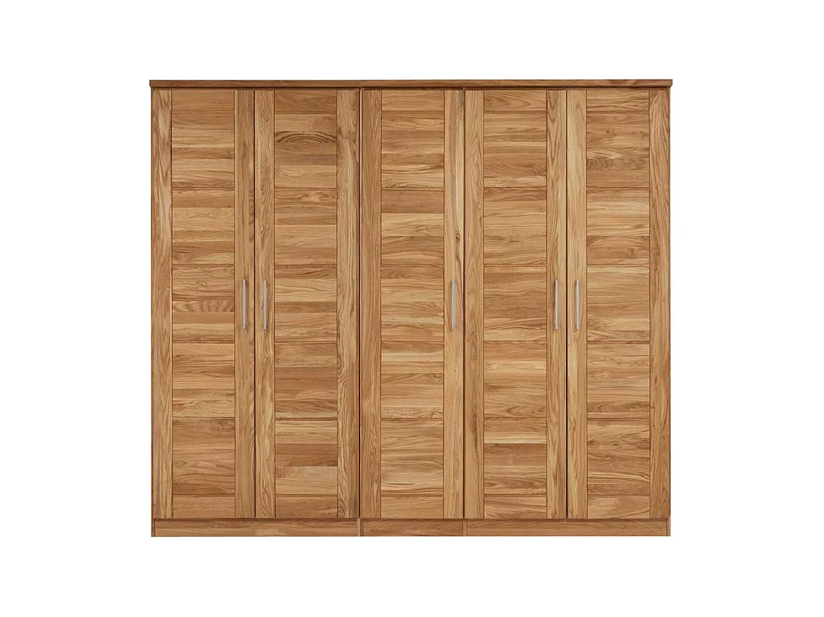 Kleiderschrank aus Wildeiche Massivholz 5 Türen