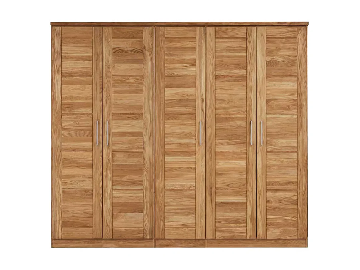 Kleiderschrank aus Wildeiche Massivholz 5 Türen