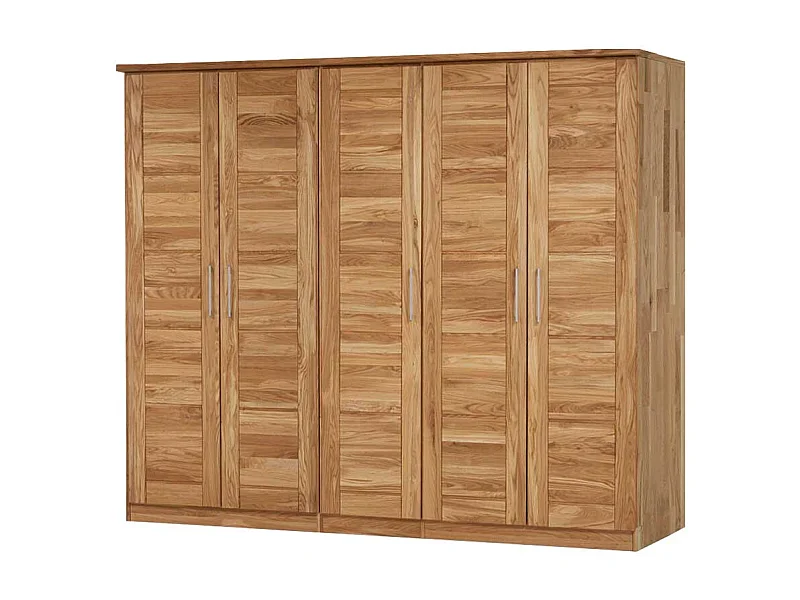 Kleiderschrank aus Wildeiche Massivholz 5 Türen