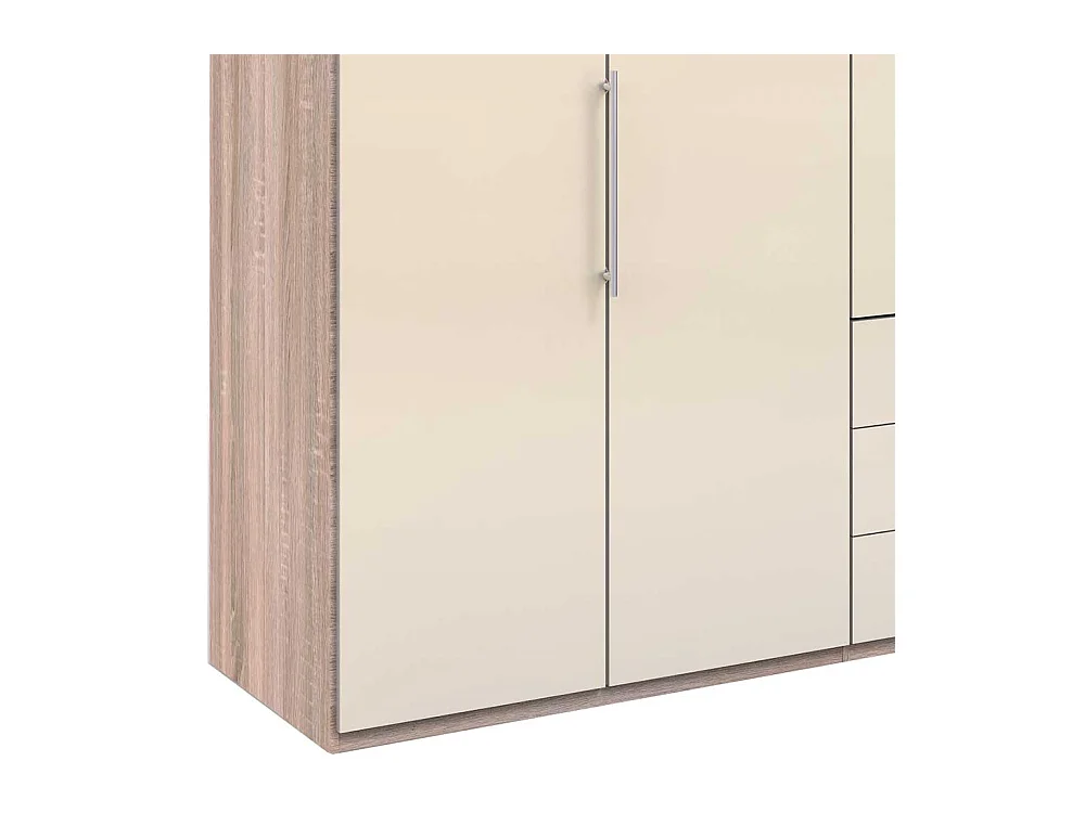 Großzügiger Schlafzimmerschrank mit Falttüren und Schubladen modern