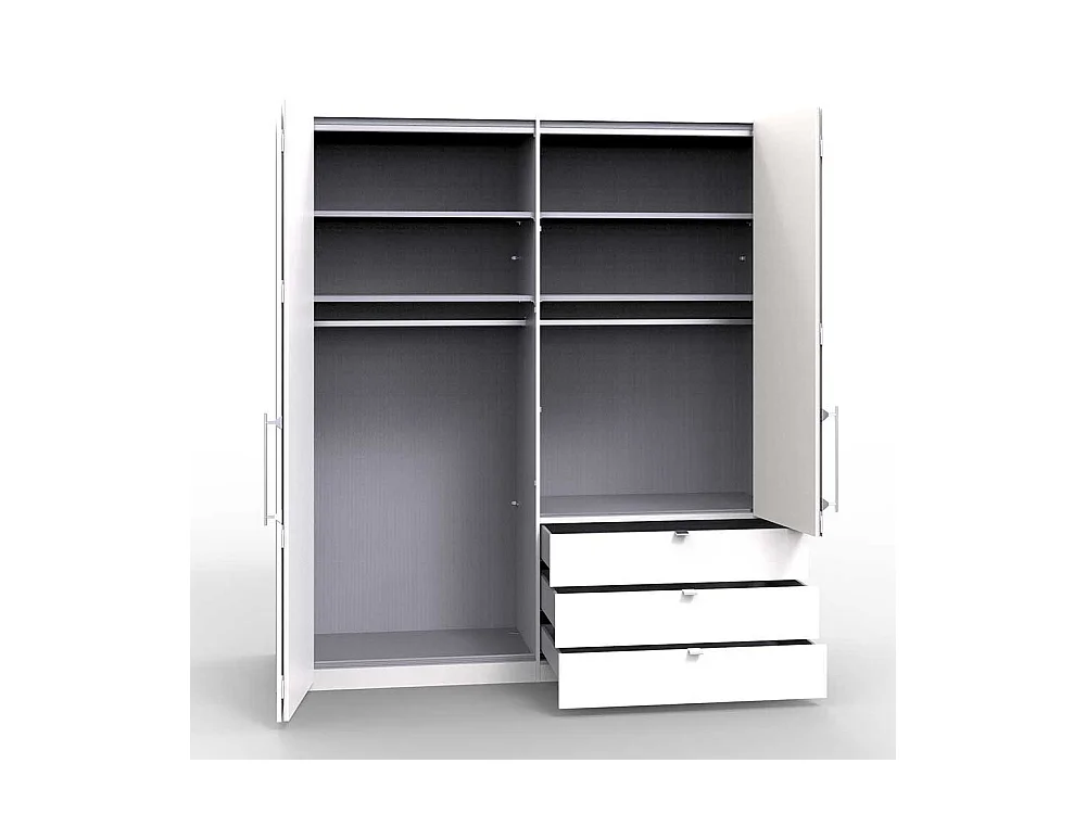 Großzügiger Schlafzimmerschrank mit Falttüren und Schubladen modern