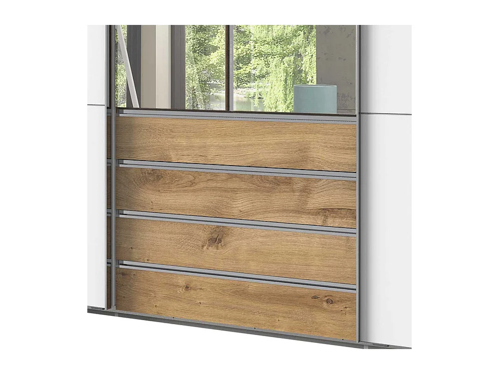 Hochwertiger Schlafzimmerschrank mit Dreh- und Schiebetüren Spiegel