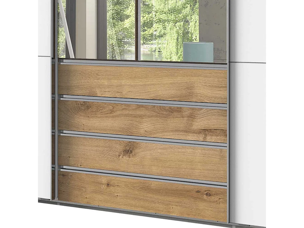 Hochwertiger Schlafzimmerschrank mit Dreh- und Schiebetüren Spiegel