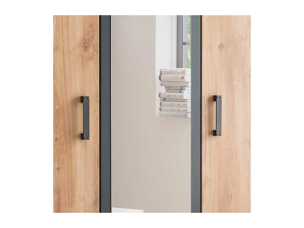 Jugend Schlafzimmerschrank mit Spiegeltür zwei Schubladen