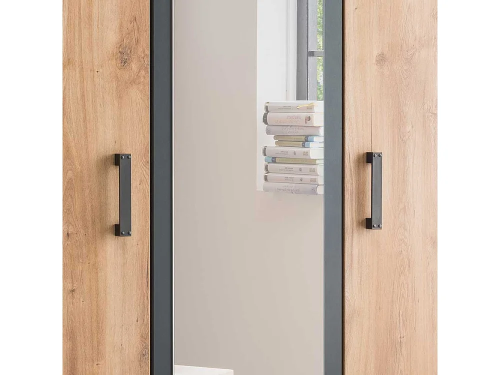 Jugend Schlafzimmerschrank mit Spiegeltür zwei Schubladen