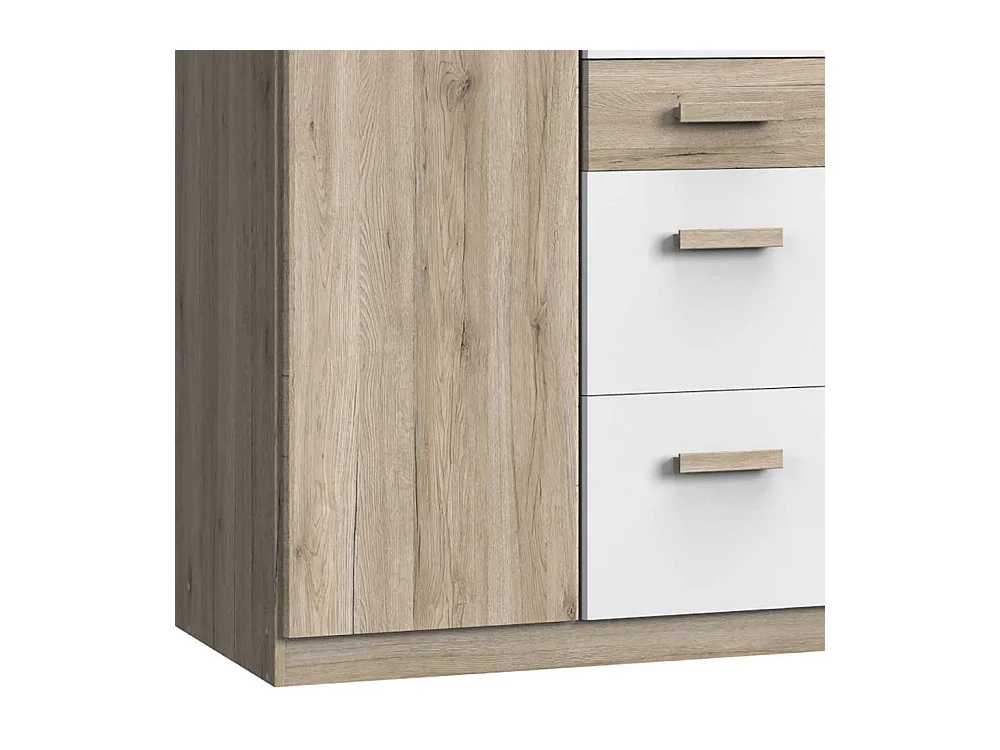 Kleiderschrank 2türig mit drei Schubladen modernem Design