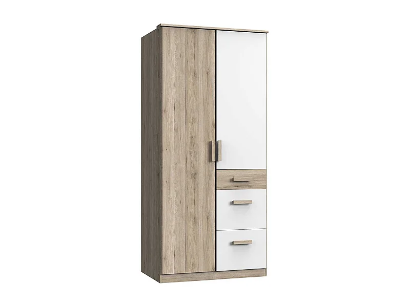 Kleiderschrank 2türig mit drei Schubladen modernem Design