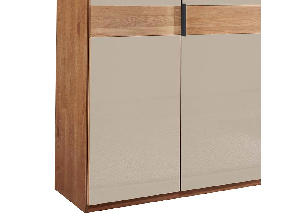 Drehtürenkleiderschrank Kleiderschrank in Champagner und Erlefarben