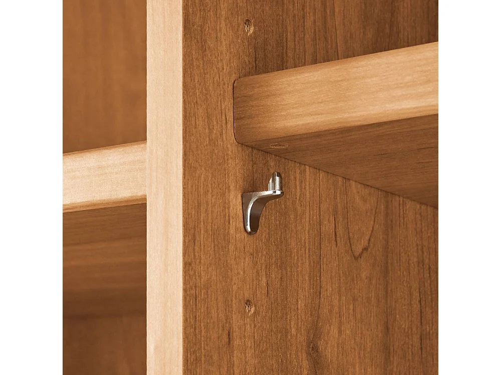 Drehtürenkleiderschrank Kleiderschrank in Champagner und Erlefarben