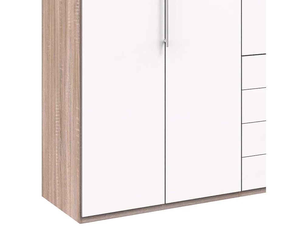 Kombi Kleiderschrank mit Falttüren und Schubladen Made in Germany