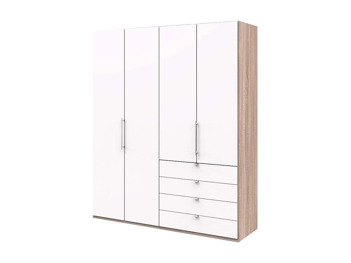 Kombi Kleiderschrank mit Falttüren und Schubladen Made in Germany