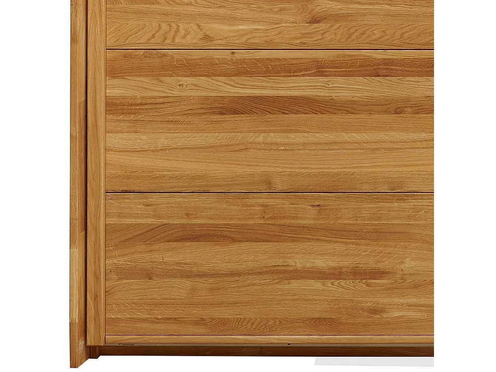 Schwebetürenkleiderschrank aus Wildeiche Massivholz geölt