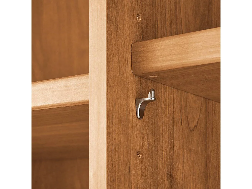 Schlafzimmerschrank Kleiderschrank teilmassiv mit Spiegeln und Drehtüren