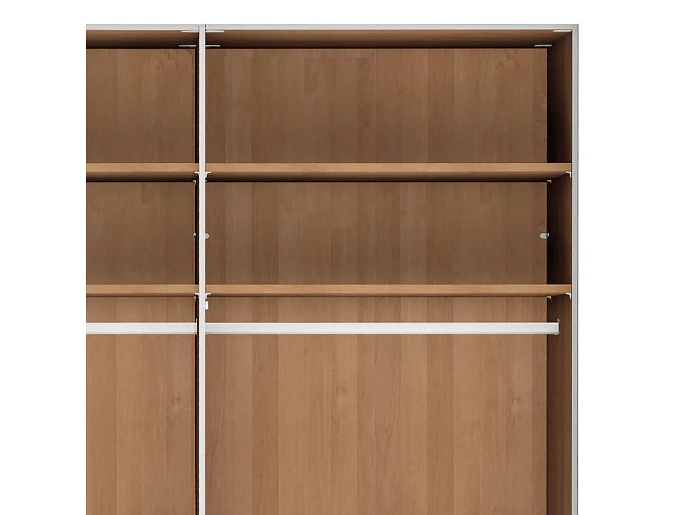 Schlafzimmerschrank Kleiderschrank teilmassiv mit Spiegeln und Drehtüren