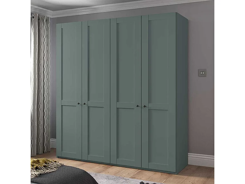 Kleiderschrank mit 4 Türen im Landhausstil 200 cm breit