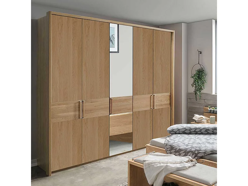 Drehtürenschrank 5-türig Eiche teilmassiv