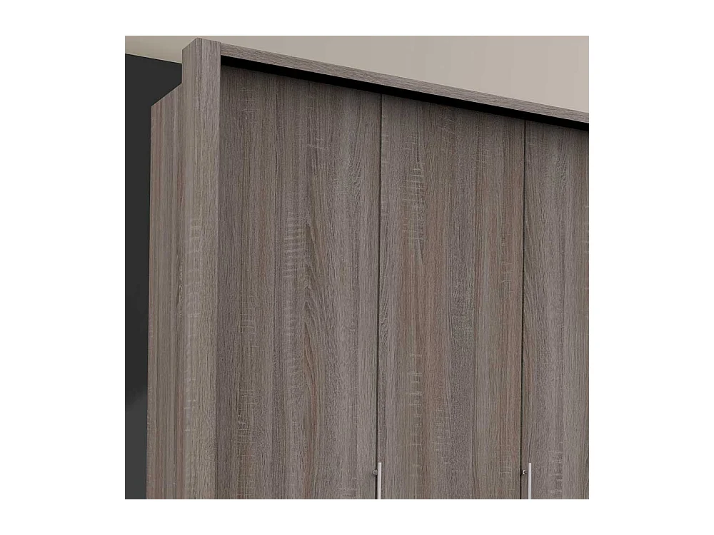 Schlafzimmerschrank in Eiche Trüffelfarben 3 türig mit Schubladen